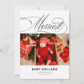 メリーモダン写真クリスマス誕生発表 シーズンカード (正面)