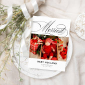 メリーモダン写真クリスマス誕生発表 シーズンカード