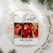 メリーモダン写真クリスマス誕生発表 シーズンカード