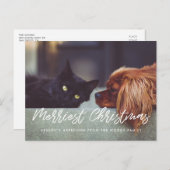 メリーモダン家族の写真の休日 ポストカード (正面/裏面)