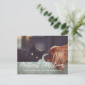 メリーモダン家族の写真の休日 ポストカード (スタンド正面)