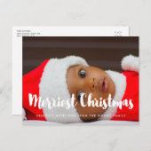 メリーモダン家族の写真の休日 ポストカード (正面/裏面)