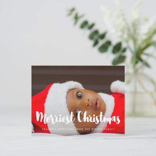 メリーモダン家族の写真の休日 ポストカード (スタンド正面)