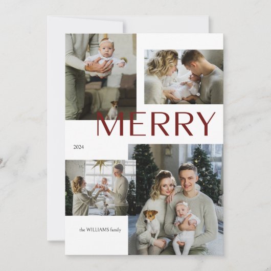 メリーモダン数々の写真植物水彩色 シーズンカード (正面)