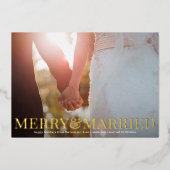 メリーモダン結婚した&ホリデー・フォト・カードFOIL 箔シーズンカード (正面)