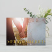 メリーモダン結婚した&ホリデー・フォト・カードFOIL 箔シーズンカード (立ち正面)