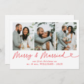 メリーモダン結婚したPhoto Christmas シーズンカード (正面/裏面)