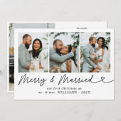 メリーモダン結婚したPhoto Christmas シーズンカード (正面/裏面)