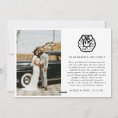 メリーモダン結婚したPhoto Christmas シーズンカード (裏面)