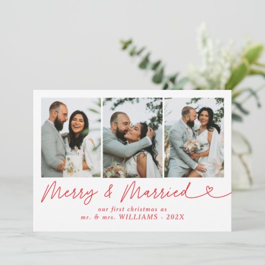 メリーモダン結婚したPhoto Christmas シーズンカード (スタンド正面)