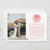 メリーモダン結婚したPhoto Christmas シーズンカード (裏面)