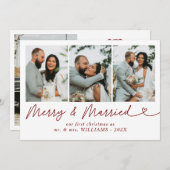 メリーモダン結婚したPhoto Christmas シーズンカード (正面/裏面)