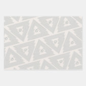 メリーモダン・クリスマスツリー海軍 ラッピングペーパーシート (正面2)