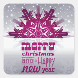 メリーモダン・クリスマス新年 スクエアシール