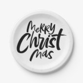 メリーモダン・クリスマス・クリスチャン書道 ペーパープレート (正面)