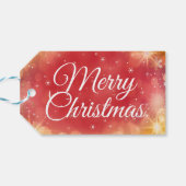メリーモダン・クリスマス・スノーフレーク・プレゼント ギフトタグ (裏面横)