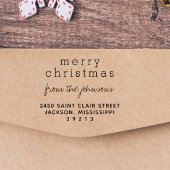 メリーモダン・クリスマス・ファミリー・ネーム・グリーティング セルフインキングスタンプ