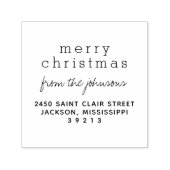 メリーモダン・クリスマス・ファミリー・ネーム・グリーティング セルフインキングスタンプ (デザイン)