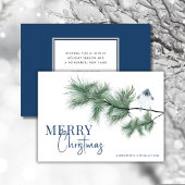 メリーモダン・クリスマス・ブルーバードビジネス シーズンカード