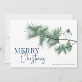 メリーモダン・クリスマス・ブルーバードビジネス シーズンカード (正面)