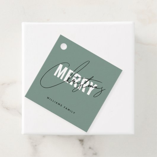 メリーモダン・クリスマス・ホリデー・グリーン フェイバータグ (インサイチュ)