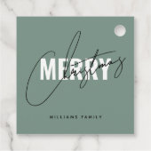 メリーモダン・クリスマス・ホリデー・グリーン フェイバータグ (裏面)