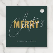 メリーモダン・クリスマス・ホリデー・グリーン フェイバータグ (裏面)