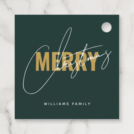 メリーモダン・クリスマス・ホリデー・グリーン フェイバータグ (裏面)