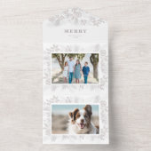 メリーモダンChristmas Flower Photo オールインワン招待状 (内側)