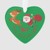 メリーモノグラムの・クリスマス・パパ |ハートオーナメント オーナメント (裏面)