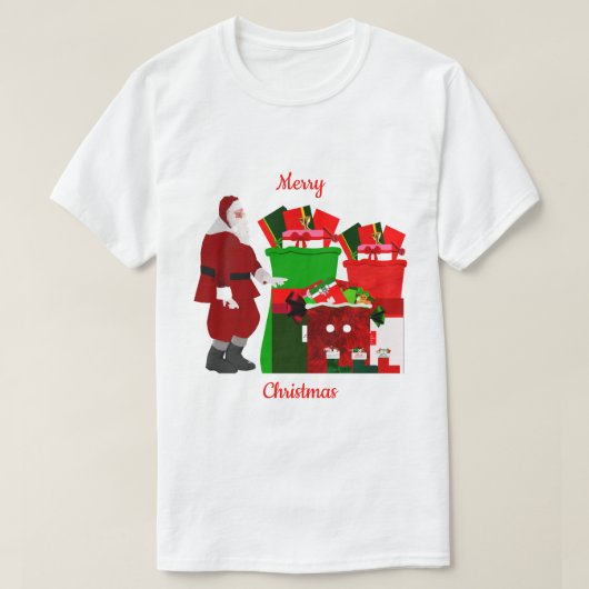 メリーユニセックスクリスマスTシャツ Tシャツ (デザイン正面)