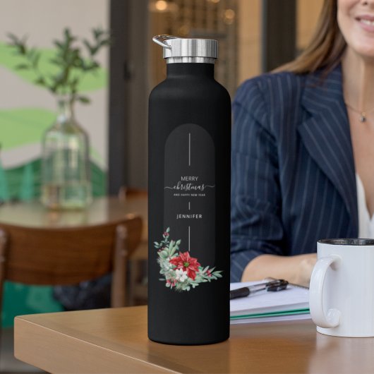 メリーユニーククリスマスフローラミニマカスタムリスト ウォーターボトル