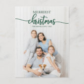 メリーユニークChristmas Photo Holiday Greeting ポストカード (正面)