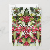メリーユール（キリスト降誕祭）ベリー至クリスマス シーズンポストカード (正面/裏面)
