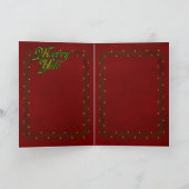 「メリーユール（キリスト降誕祭）」ホリデー・グリーティング・カード サンキューカード (内部)