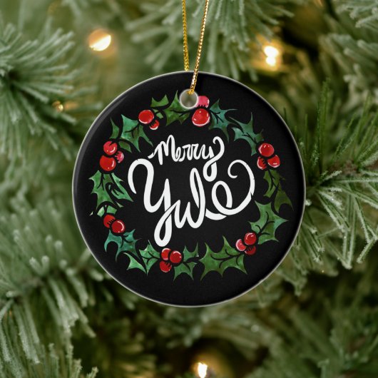 メリーユール(キリスト降誕祭)異教のホリデーウィッカ信者賛美ユール(キリスト降誕祭) セラミックオーナメント (ツリー)