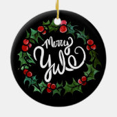 メリーユール(キリスト降誕祭)異教のホリデーウィッカ信者賛美ユール(キリスト降誕祭) セラミックオーナメント (裏面)