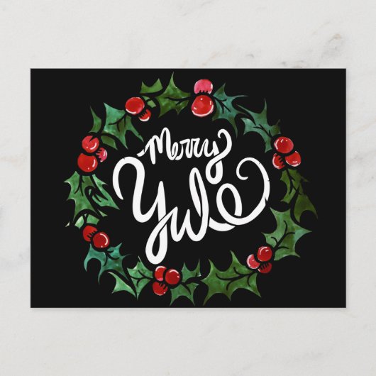 メリーユール(キリスト降誕祭)異教のホリデーウィッカ信者賛美ユール(キリスト降誕祭) ポストカード (正面)