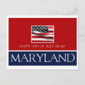 メリーランドからの独立記念日おめでとう ポストカード (正面)