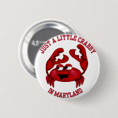 メリーランドでCrabby 缶バッジ (正面&裏面)