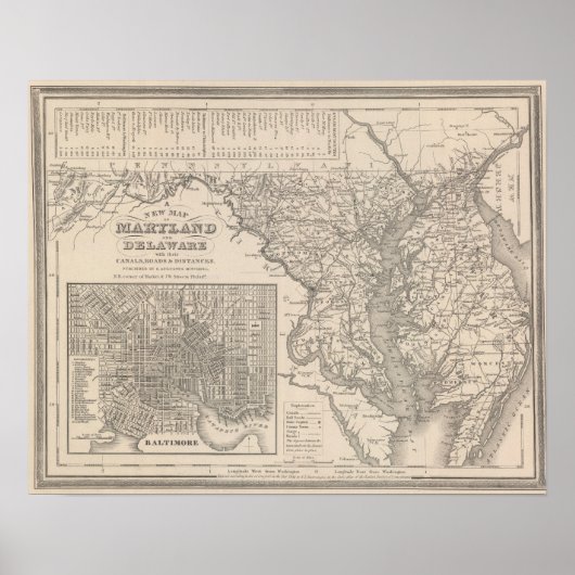 メリーランドとデラウェア ポスター (正面)