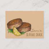 メリーランドのカニのケーキのクラッケーシーフードレストラン 名刺 (正面)