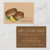 メリーランドのカニのケーキのクラッケーシーフードレストラン 名刺 (正面/裏面)