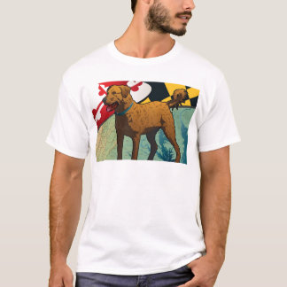 メリーランドのチェサピーク・ベイ・レトリーバー、"Chessie " Tシャツ