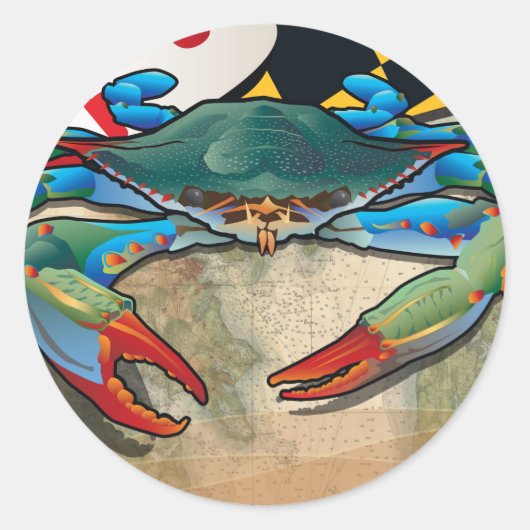 メリーランドのブルーカニ ラウンドシール (正面)