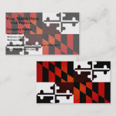 メリーランドのモノクロ旗 名刺 (正面/裏面)