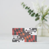 メリーランドのモノクロ旗 名刺 (スタンド正面)