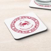 メリーランドのモノ（カニ）の懸命プラスチックのコースター コースター (左側)