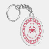 メリーランドのモノ（カニ）アクリルキーチェーン キーホルダー (正面左)