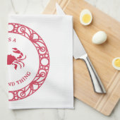 メリーランドのモノ（カニ） キッチンタオル (四つ折り)